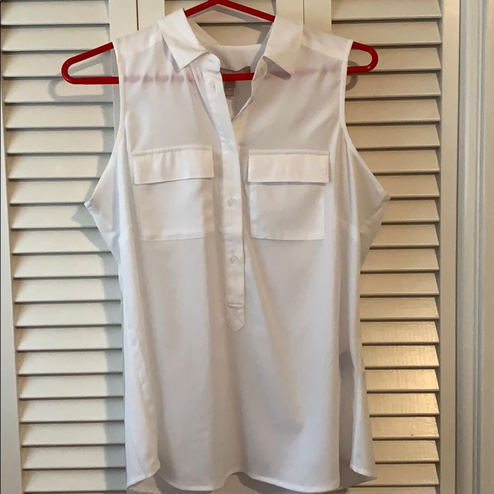 White Petite Small Banana Republic Blouse